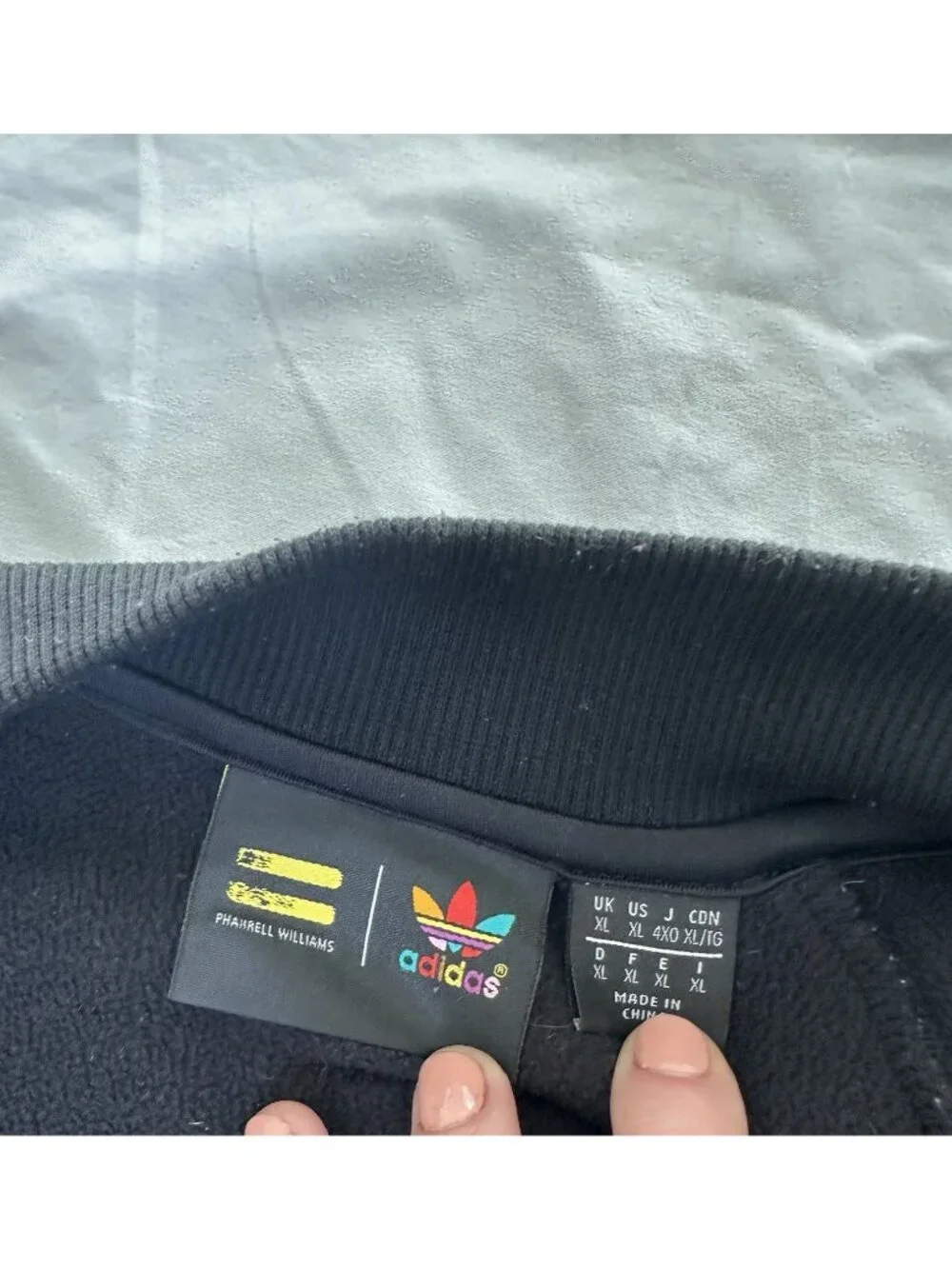 ADIDAS X Pharrell Williams Hu Hiking Polar Track Jacket Size XL Fleece Black